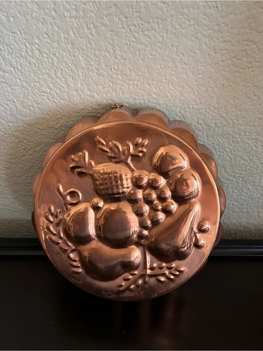 Vintage Benjamin & Medwin NY Copper Fruit Jello Mold 7.75